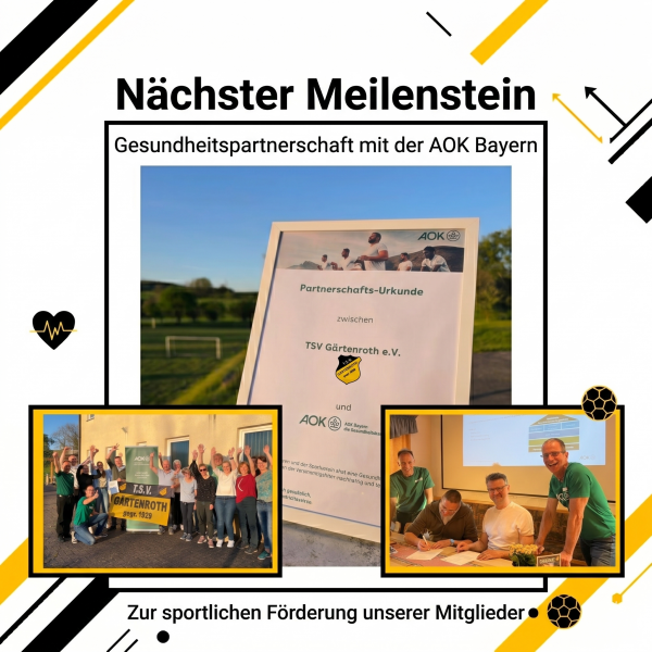 Kooperation TSV Gärtenroth und AOK Bayern